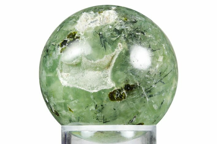 Polished Prehnite With Epidote Sphere #343054
